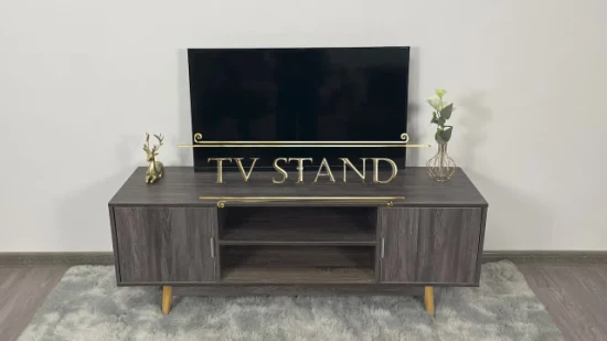 Hochwertiger TV-Ständer mit Holzbeinen im Angebot