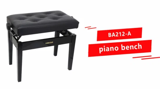 Midleford Musical Instruments Piano Level Painting Verstellbarer schwarzer Klavierstuhl Polieren Moderne hölzerne Klavierhockerbank